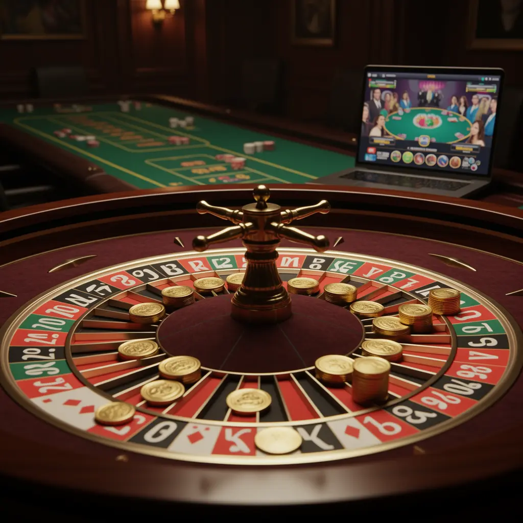 BetBox – Enjoy cutting-edge live casino gameplay designed for Argentinian players Close-up view of a modern roulette wheel with stacked casino chips and a digital interface representing the innovative live casino environment at BetBox for Argentina